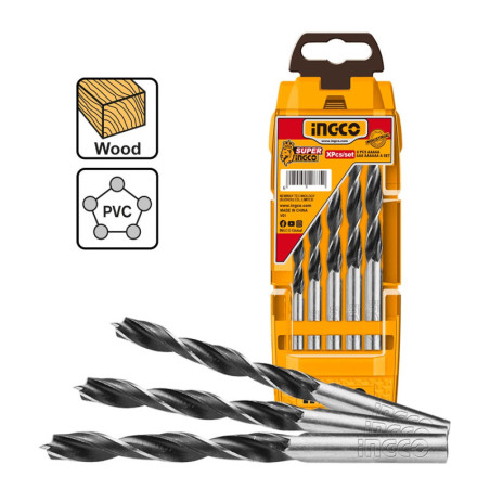 INGCO Τρυπάνια Ξύλου 4-10mm Σετ 5 τεμ. (AKD5058)