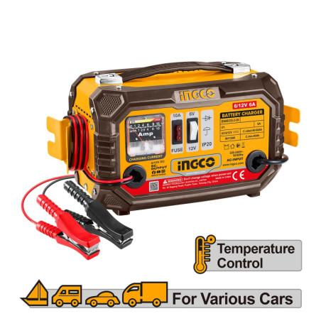 INGCO Φορτιστής Mπαταριών 40Ah-90Ah (CB1501)