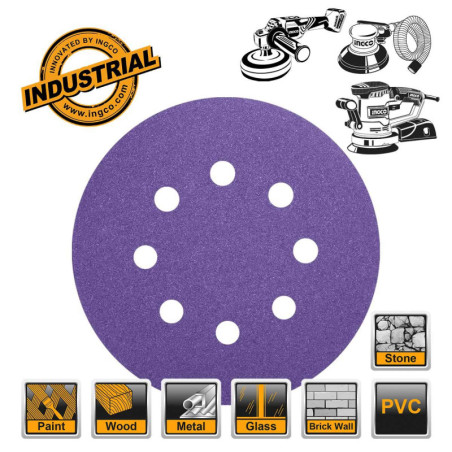 INGCO Φύλλα Λείανσης Τριβείου Φ 150mm Σετ 10 τεμ. (AKRS150103)
