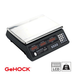 GEHOCK Ψηφιακή Επιτραπέζια Ζυγαριά έως 40kg Μαύρη (PCS0402)