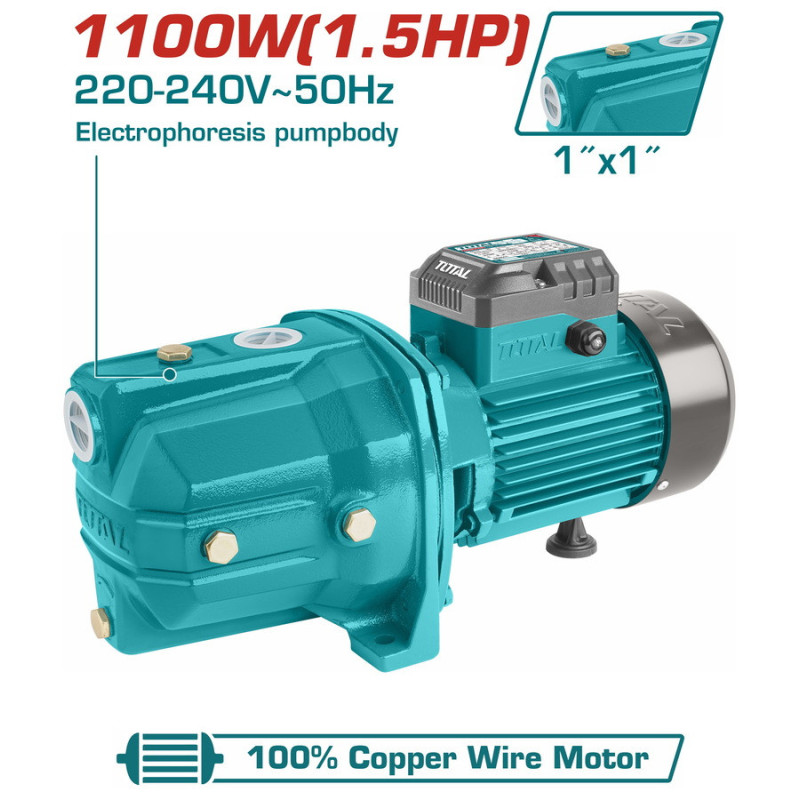 TOTAL ΑΝΤΛΙΑ ΕΠΙΦΑΝΕΙΑΣ ΝΕΡΟΥ ΑΥΤΟΜΑΤΗΣ ΑΝΑΡΡΟΦΗΣΗΣ 1.100W (TWP311006)