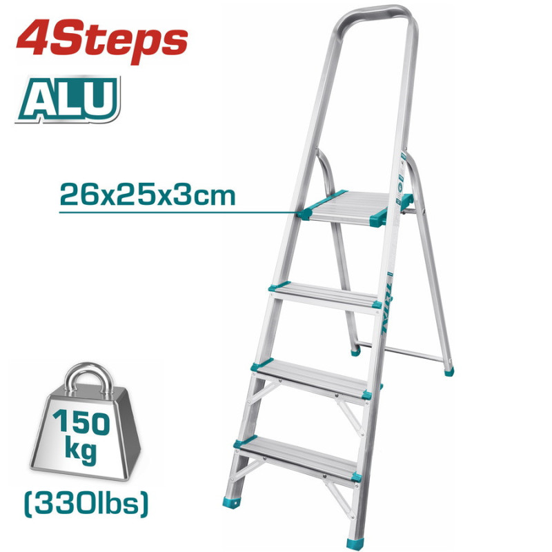 TOTAL ΣΚΑΛΑ ΑΛΟΥΜΙΝΙΟΥ 4 ΣΚΑΛΟΠΑΤΙΑ (THLAD06041)