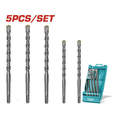 TOTAL ΣΕΤ ΤΡΥΠΑΝΙΑ SDS - PLUS 5ΤΕΜ (TAC190501)