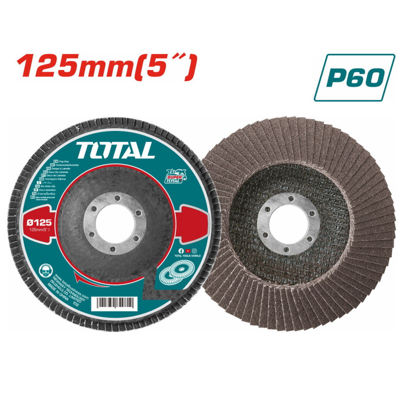 TOTAL ΠΟΛΥΠΤΕΡΟ ΓΥΑΛΙΣΜΑΤΟΣ ΜΕΤΑΛΛΟΥ / ΙΝΟΧ 125mm P60 (TAC631252)