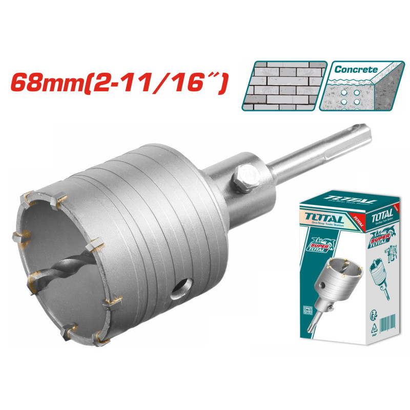 TOTAL ΔΙΑΜΑΝΤΟΚΟΡΩΝΑ ΜΠΕΤΟΥ SDS - PLUS 68mm (TAC430681)