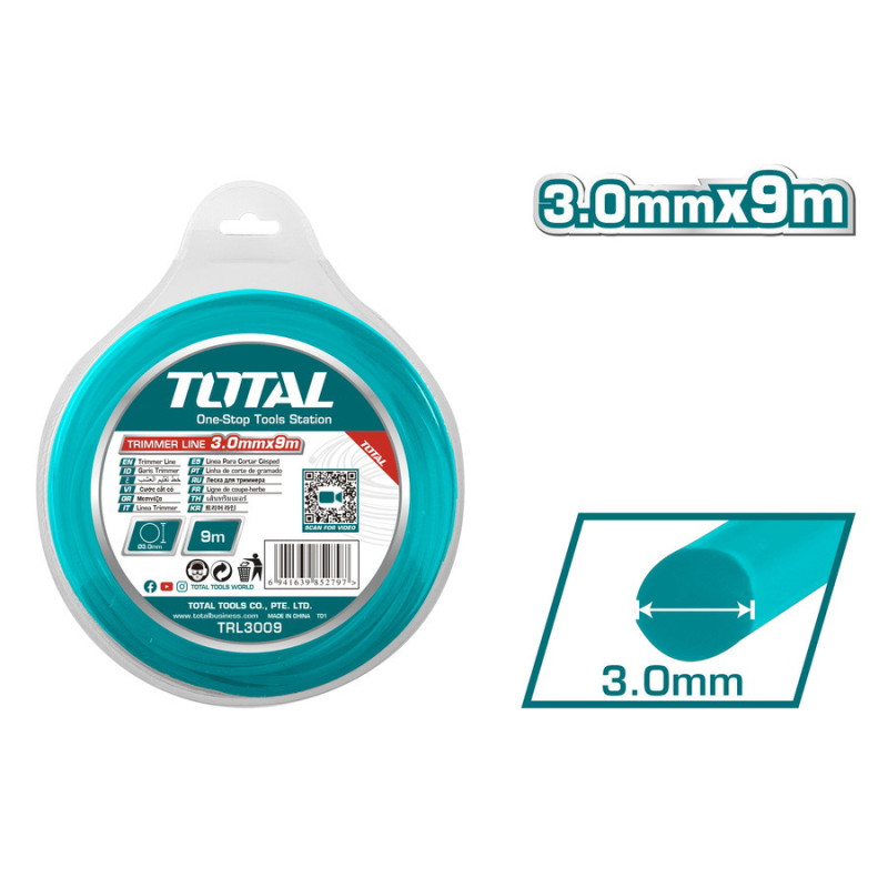 TOTAL ΜΕΣΙΝΕΖΑ ΣΤΡΟΓΓΥΛΗ 3mm - 9m (TRL3009)