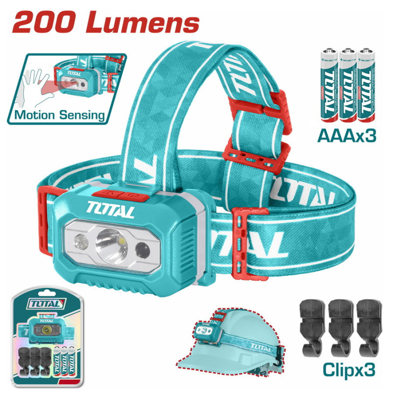 TOTAL ΕΠΑΓΓΕΛΜΑΤΙΚΟΣ ΦΑΚΟΣ ΚΕΦΑΛΗΣ LED 100-200 Lumens (THL013AAA6)