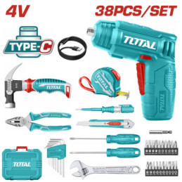 TOTAL ΣΕΤ ΚΑΤΣΑΒΙΔΙ ΜΠΑΤ. Li-ion 4V 38ΤΕΜ (THKTHP10386)