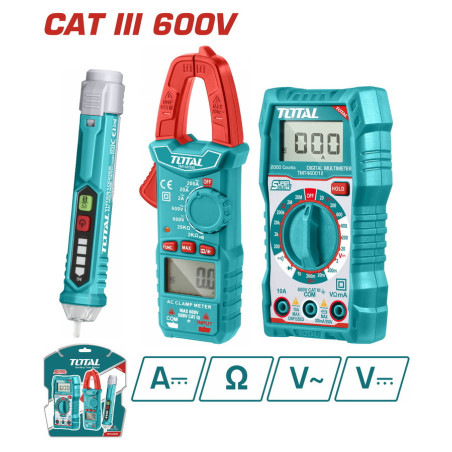 TOTAL ΗΛΕΚΤΡΙΚΟ ΚΙΤ ΔΟΚΙΜΗΣ 3ΤΕΜ (TMT43028)