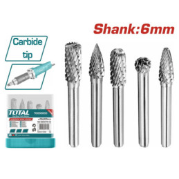 TOTAL ΣΕΤ ΦΡΕΖΕΣ HSS ΚΑΡΒΙΔΙΟΥ 6mm 5ΤΕΜ (TAKC0651)