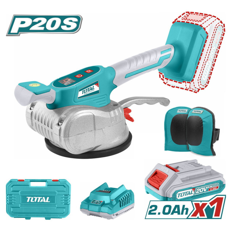 TOTAL ΔΟΝΗΤΙΚΟ ΠΛΑΚΙΔΙΩΝ ΜΠΑΤ. Li-ion 20V / 2Ah / 1 ΜΠΑΤΑΡΙΑ (TTVLI20101)
