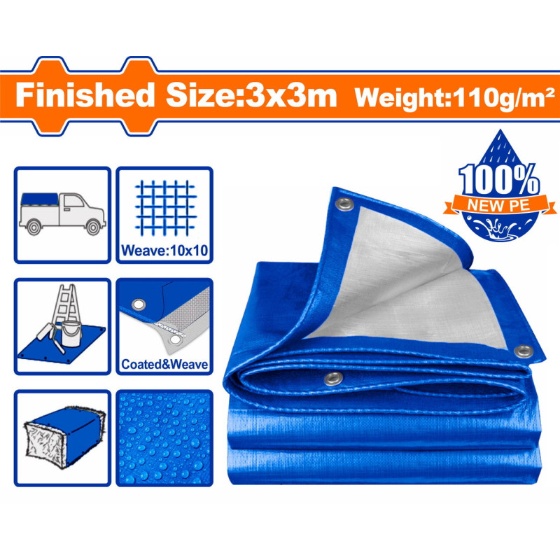 WADFOW ΜΟΥΣΑΜΑΣ ΑΔΙΑΒΡΟΧΟΣ 110gr/m2 3X3m (WTQ1833)