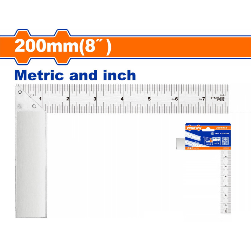 WADFOW ΓΩΝΙΑ ΓΩΝΙΑΣΜΑΤΟΣ ΑΛΟΥΜ. 200mm (WSR2920)